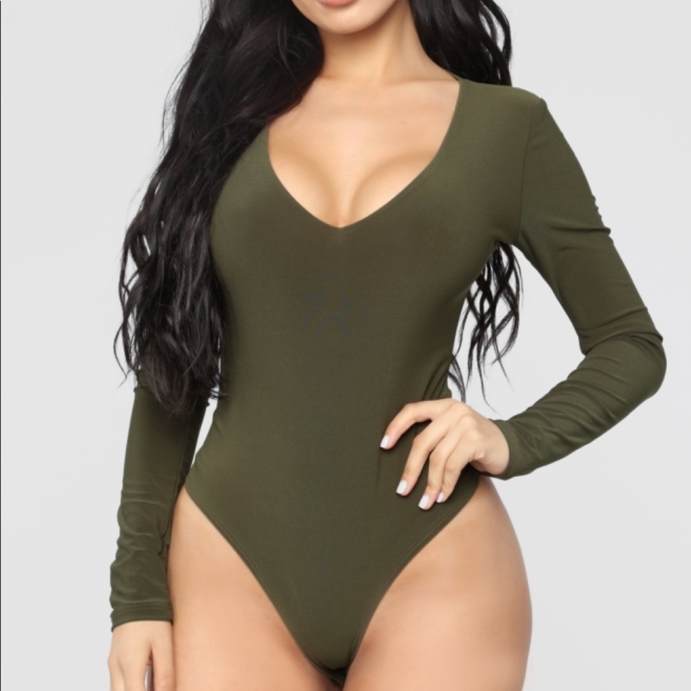 Louise Deep V Neck Bodysuit